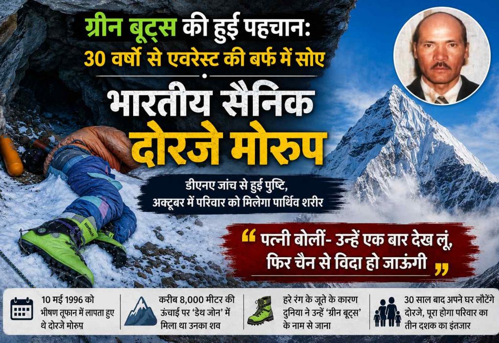 30 साल बाद जवान दोरजे मोरुप के शव को नसीब होगी घर की मिट्टी